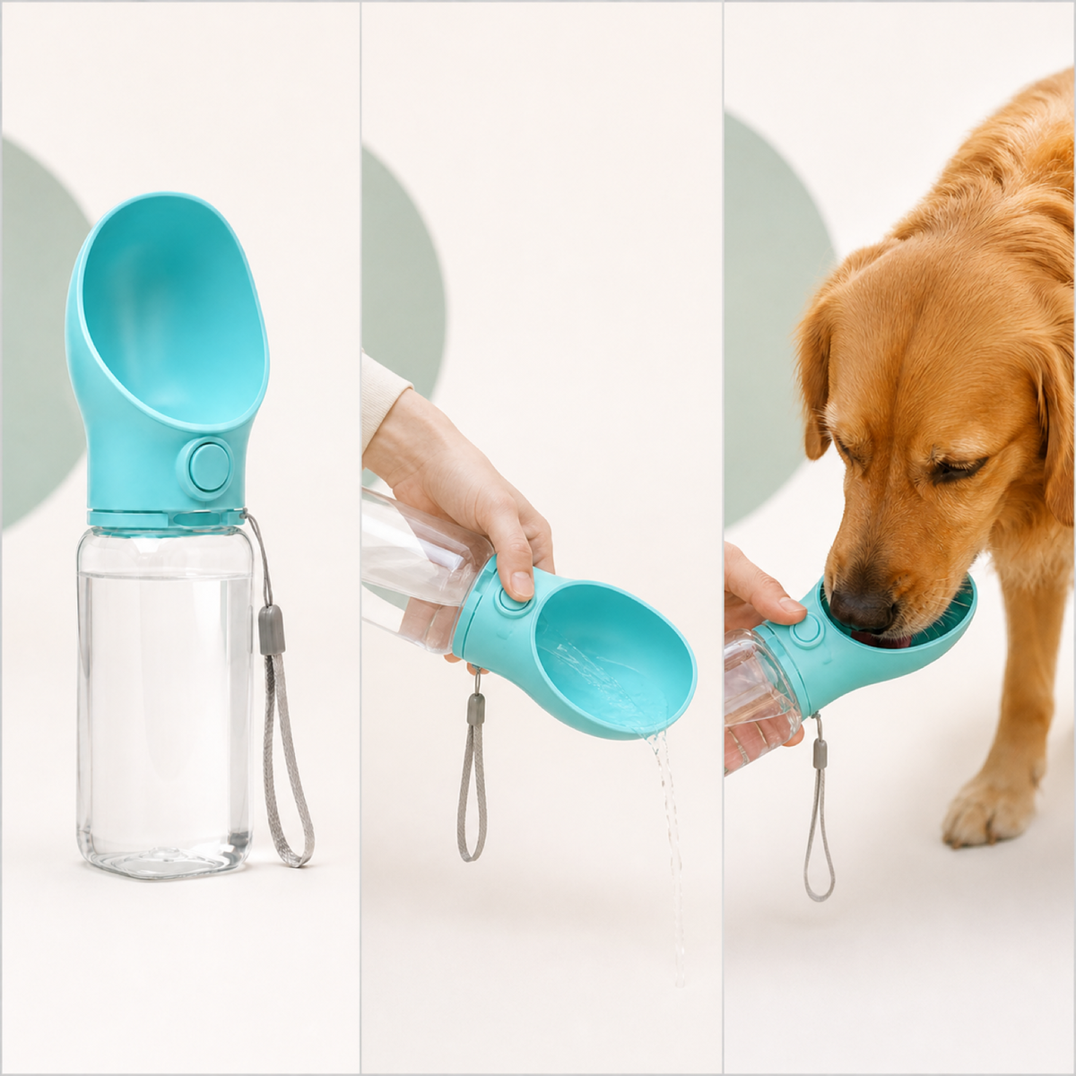 Botella con bebedero para perros · 550 ml