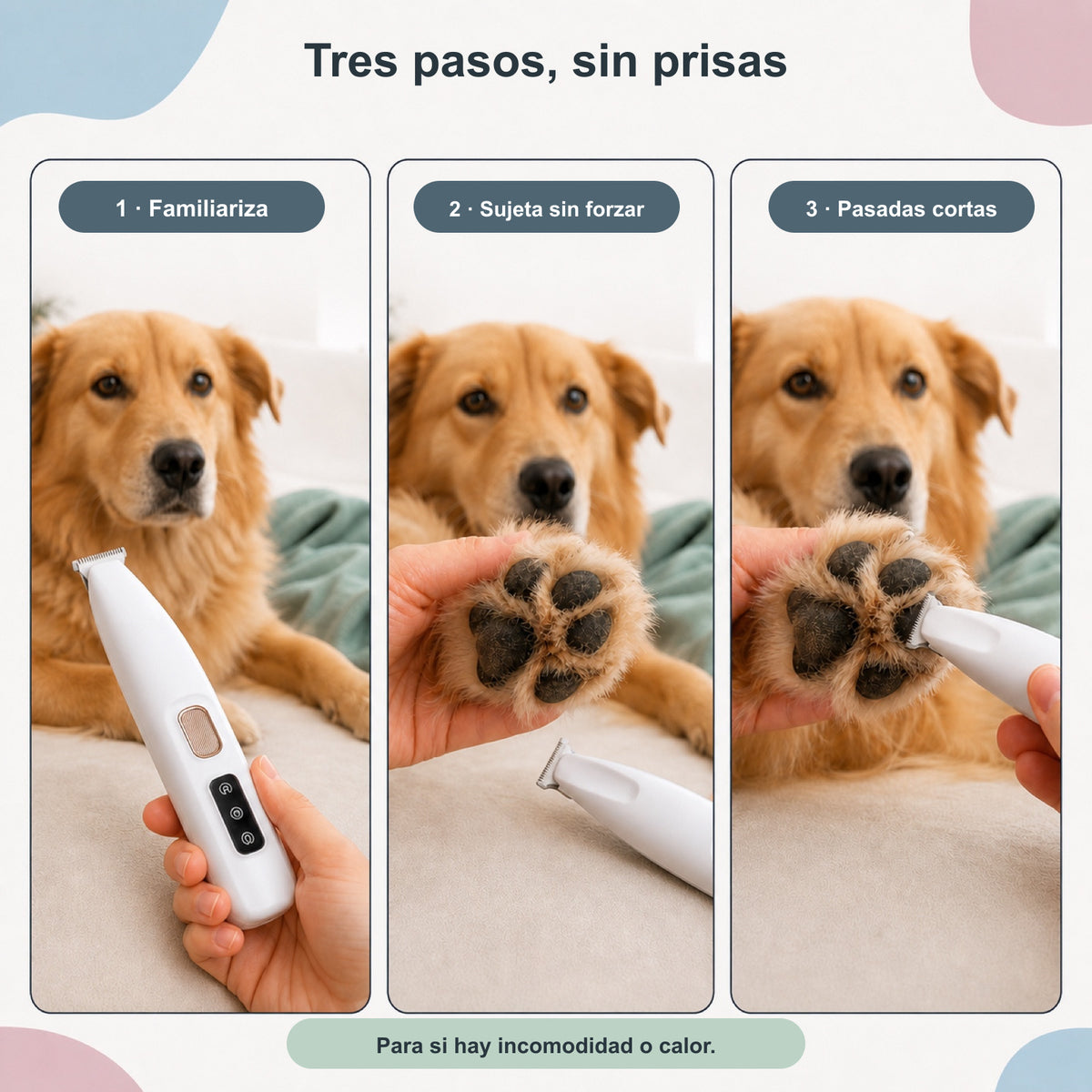 Recortadora de precisión para patas de perros y gatos